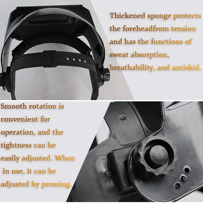 Auto Darkening Welding Head-mounted Lightweight Protective Mask