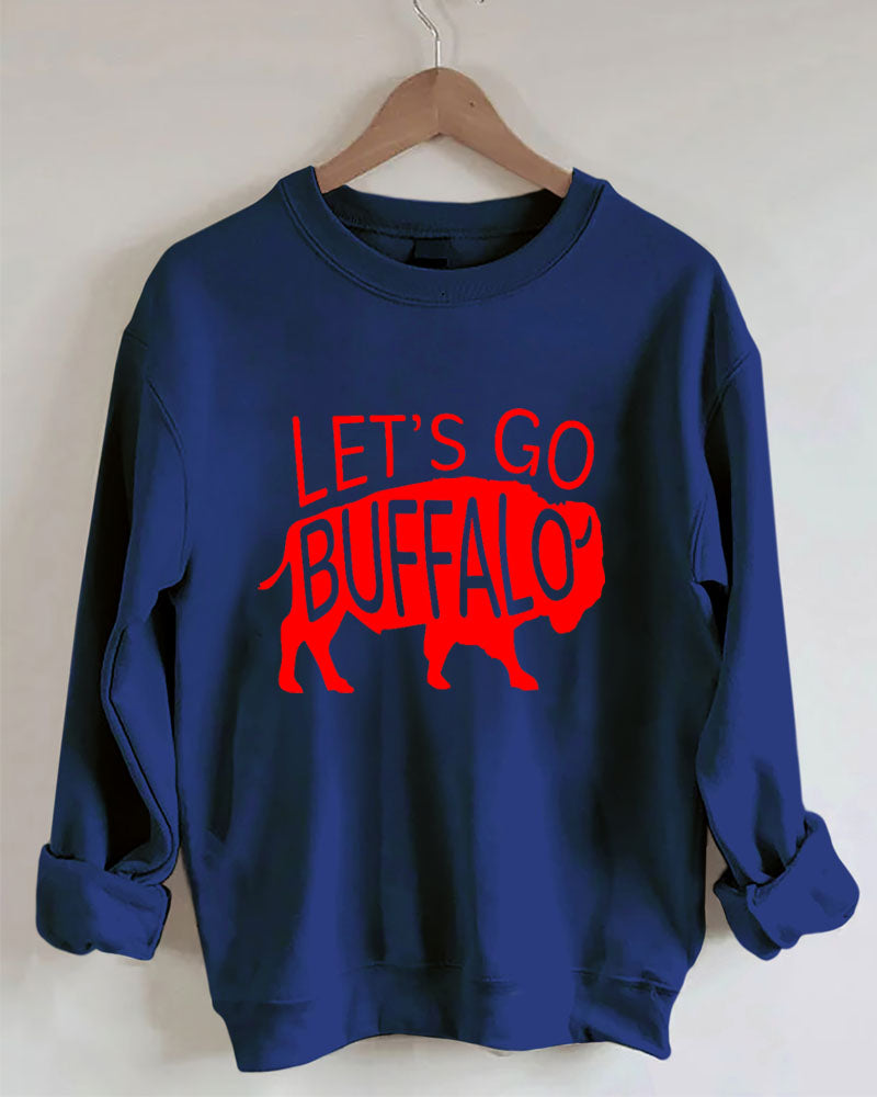 Let's Go Buffalo Football Crewneck Sweatshirt