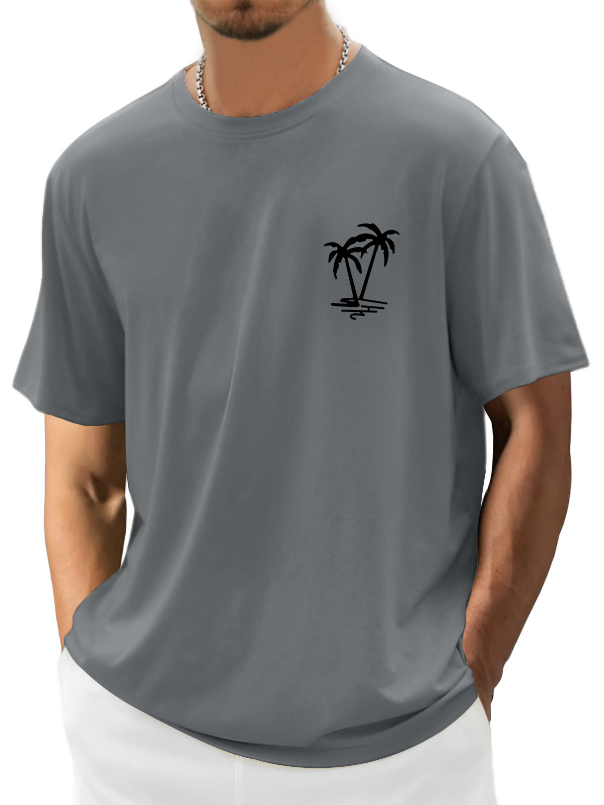 Men's Hawaiian Coconut Print Short Sleeve T-Shirt