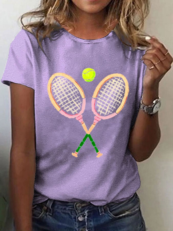 Women's Tennis Fans Print T-Shirt