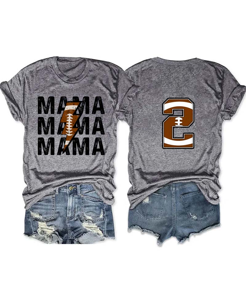 Football Mama Personalized Number T-Shirt