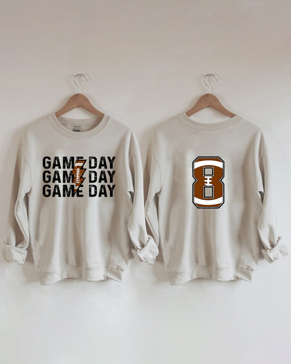 Game Day Football Personalized Number Sweatshirt