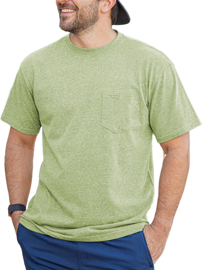 Men's Casual Solid Color Pocket Short Sleeve T-Shirt