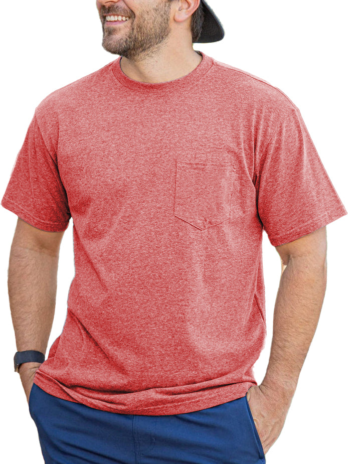 Men's Casual Solid Color Pocket Short Sleeve T-Shirt