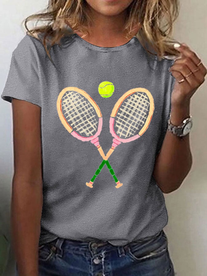 Women's Tennis Fans Print T-Shirt