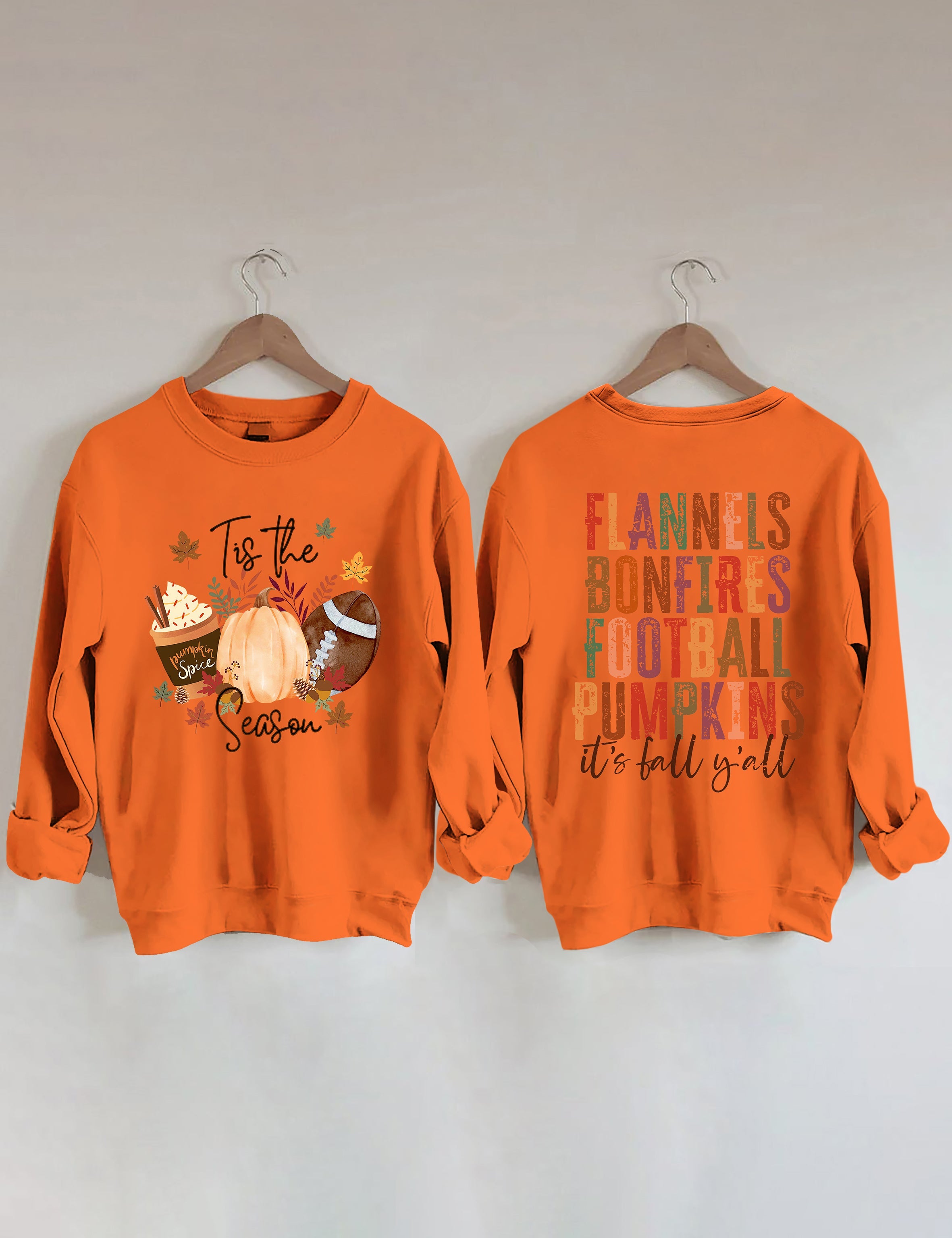 Flannels Bonfires Football Pumpkins Sweatshirt