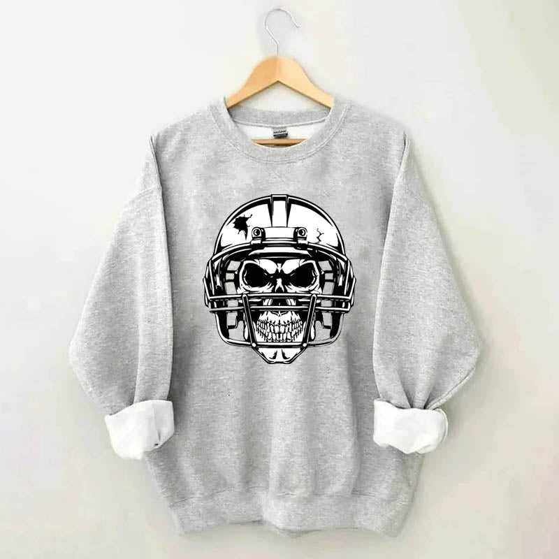 Skull Football Helmet Sweatshirt