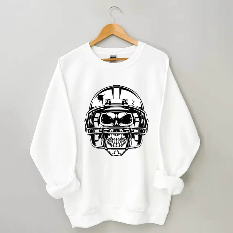 Skull Football Helmet Sweatshirt