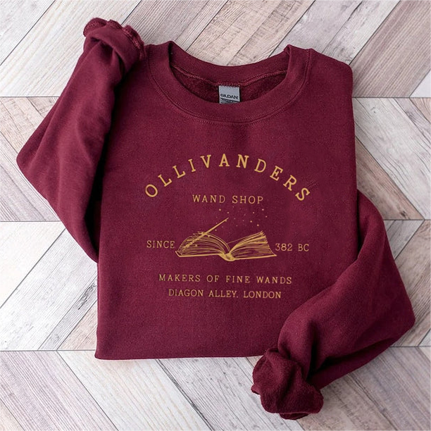 Ollivanders Wand Shop Wizard Book  Sweatshirts