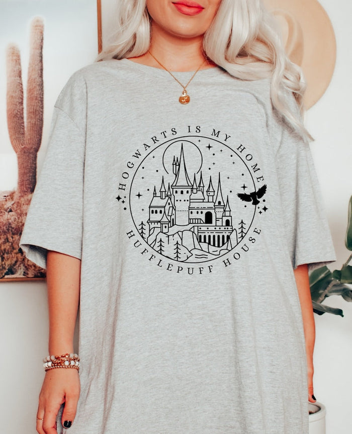 Wizard Magic School Castle Print T-shirt