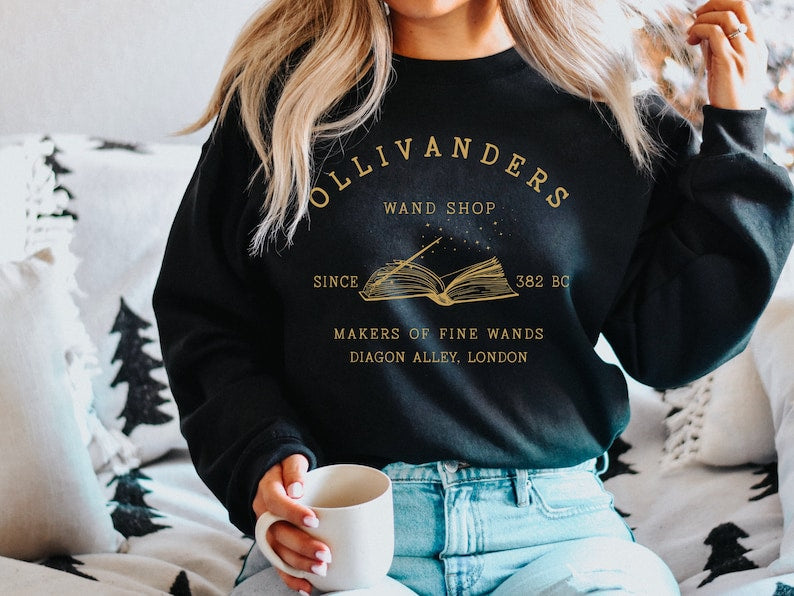 Ollivanders Wand Shop Wizard Book Sweatshirts