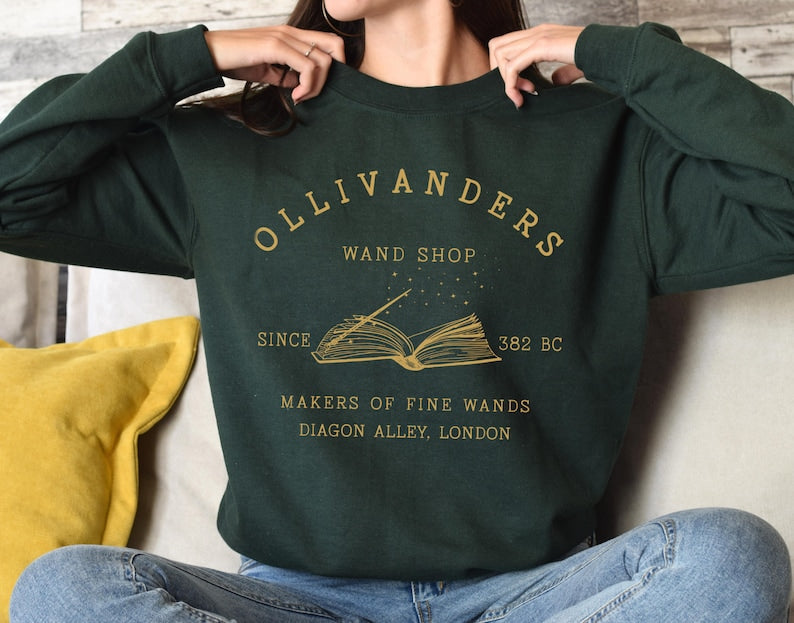 Ollivanders Wand Shop Wizard Book Sweatshirts