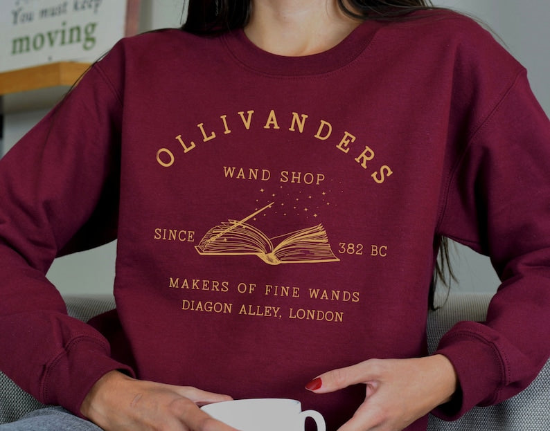 Ollivanders Wand Shop Wizard Book Sweatshirts