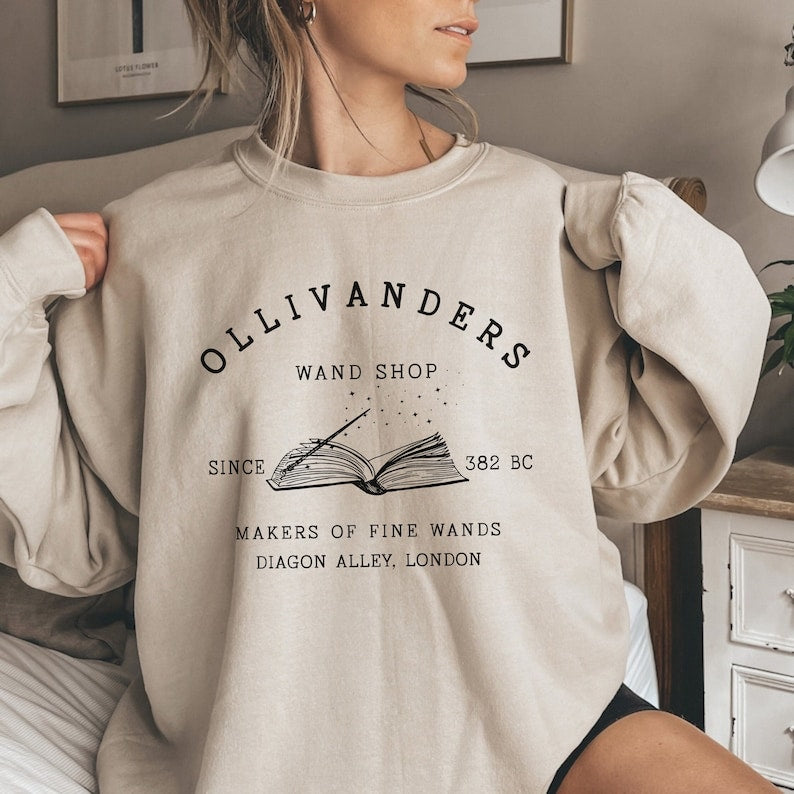 Ollivanders Wand Shop Wizard Book Sweatshirts