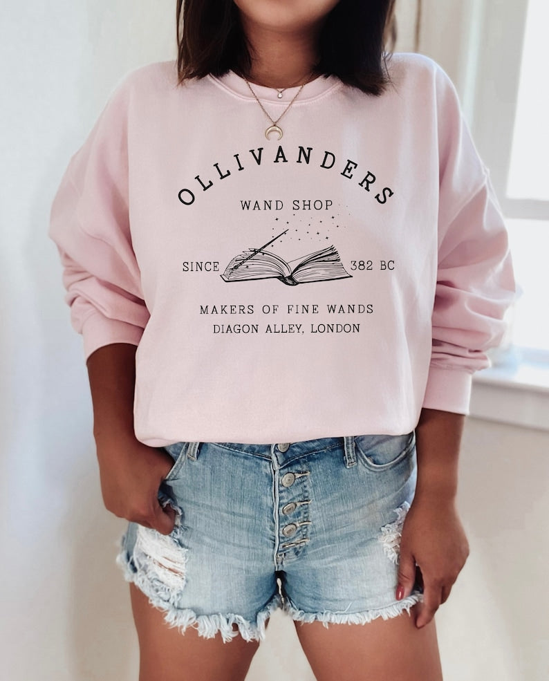 Ollivanders Wand Shop Wizard Book Sweatshirts