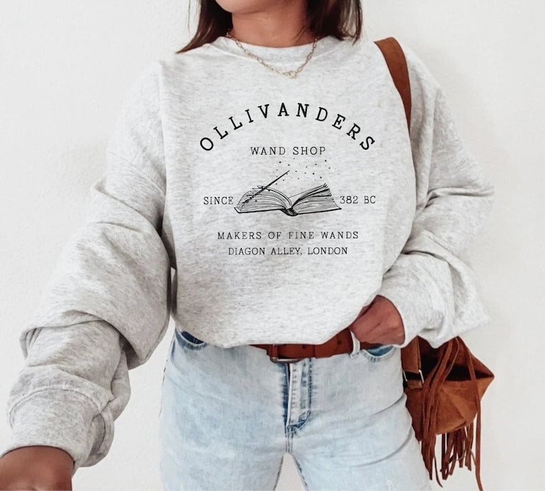 Ollivanders Wand Shop Wizard Book Sweatshirts