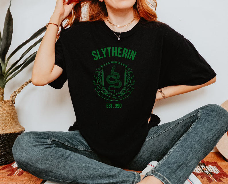 Slytherin Comfort Colors Hogwarts House Shirt