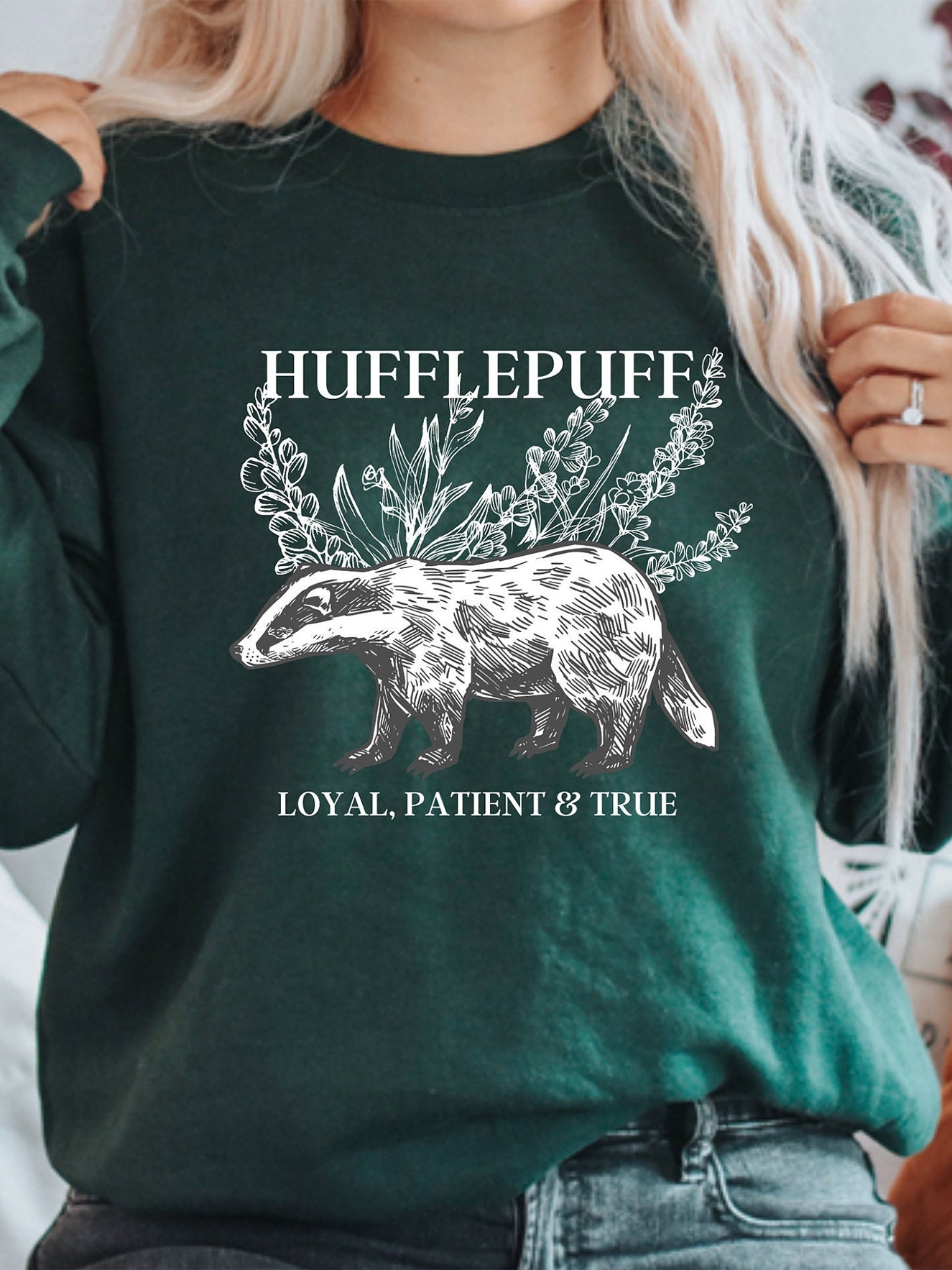 Hufflepuff House Hogwarts House Wizard Sweatshirt