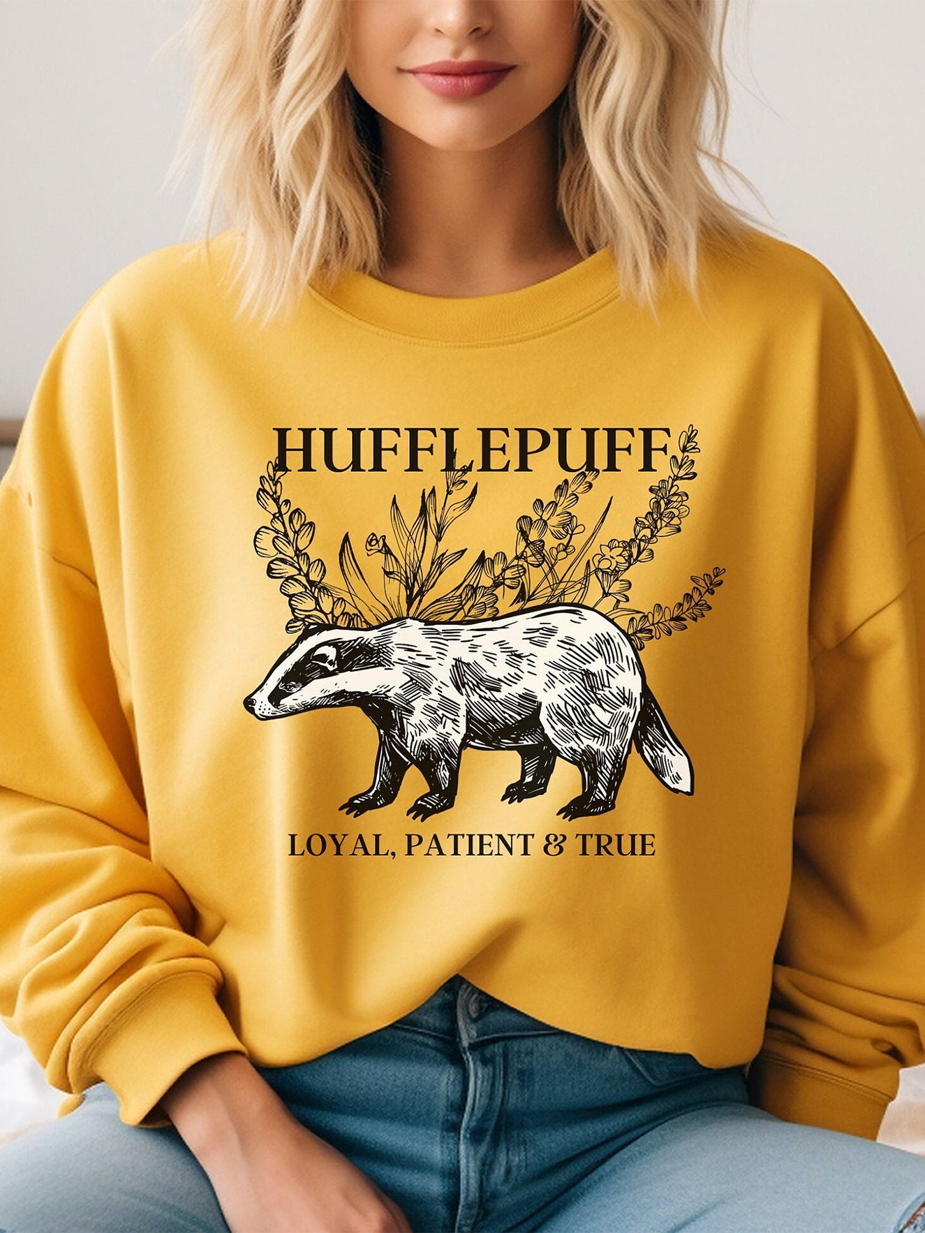 Hufflepuff House Hogwarts House Wizard Sweatshirt