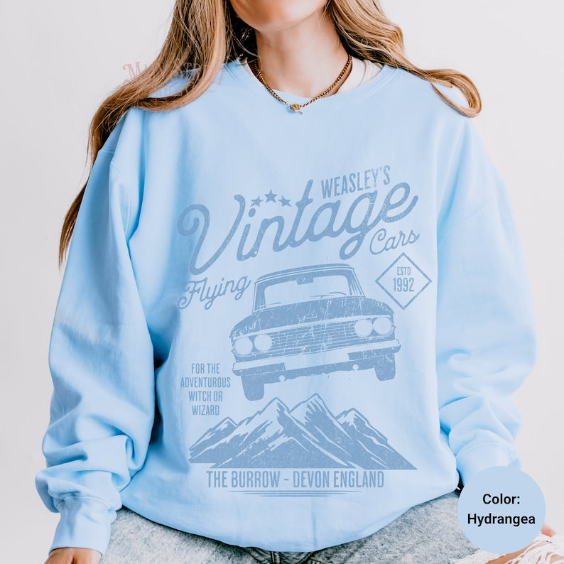 Weasleys Vintage Flying Cars Sweatshirt