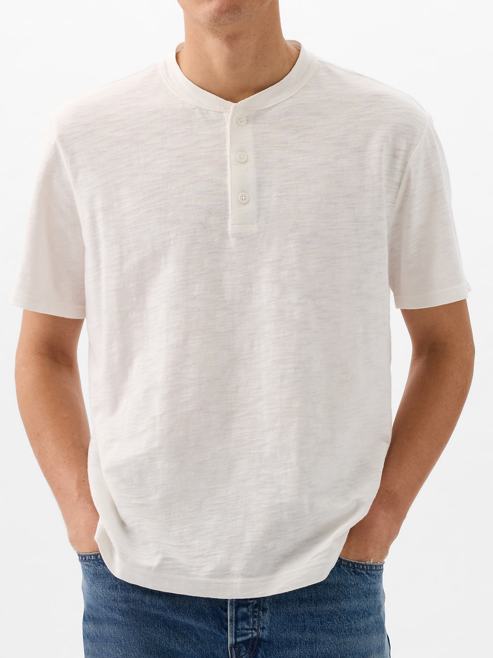 Men's Cotton Henley Casual Everyday T-shirt