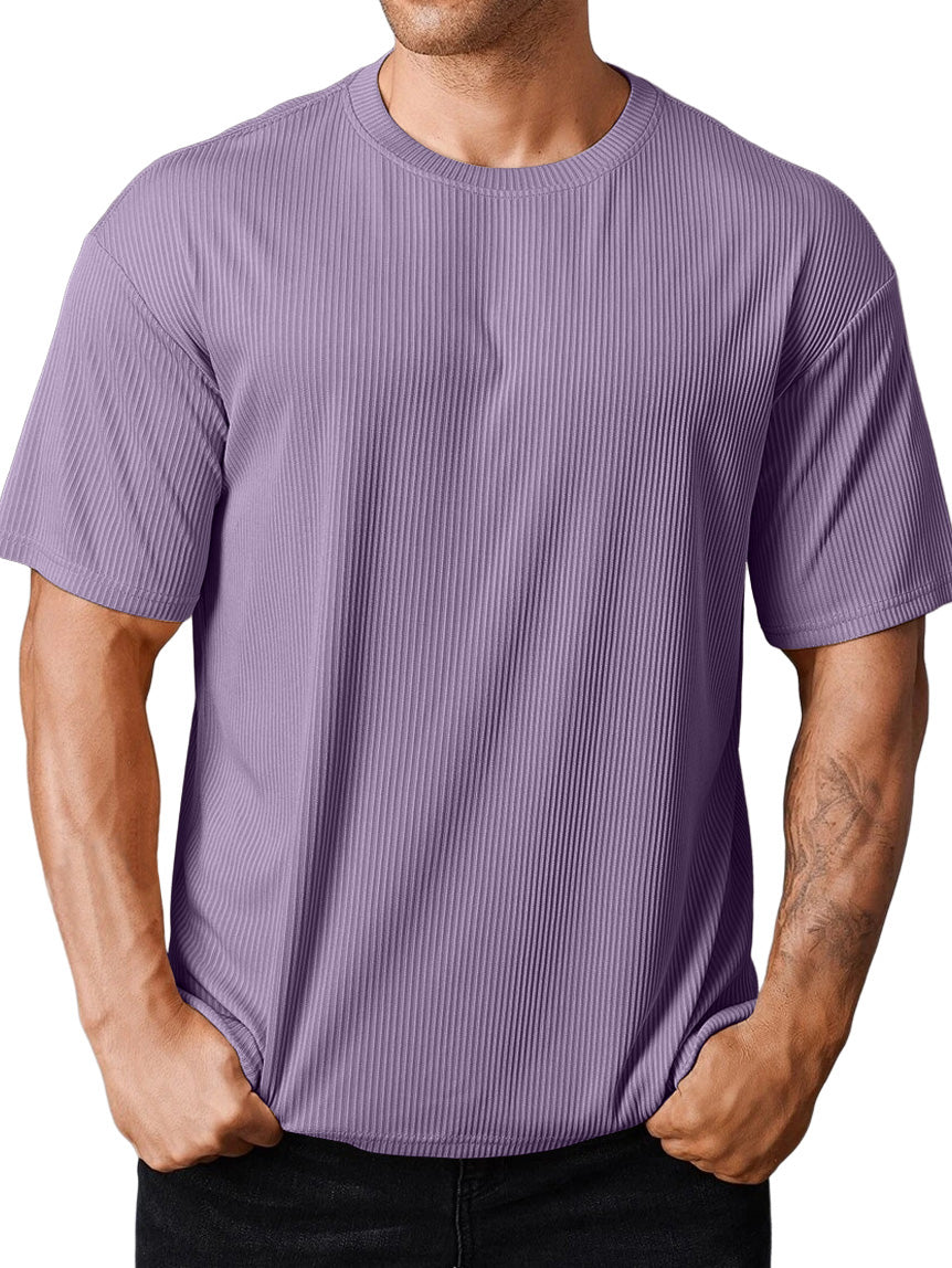 Men's loose pitted short-sleeved T-shirt