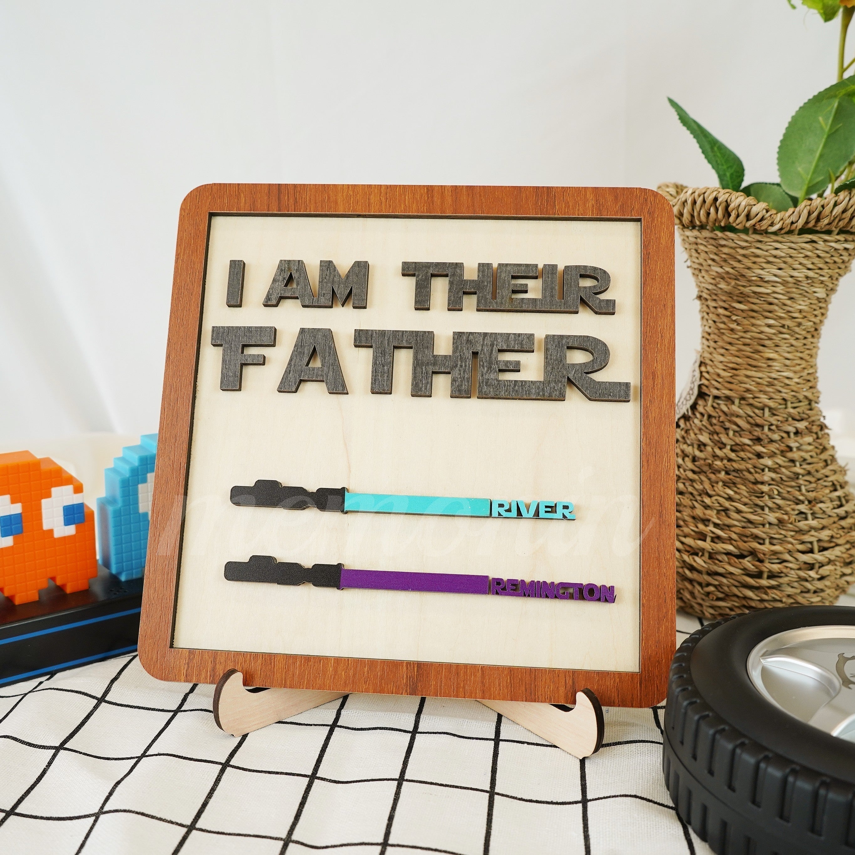 Personalized I Am Their Father Engraved Sign