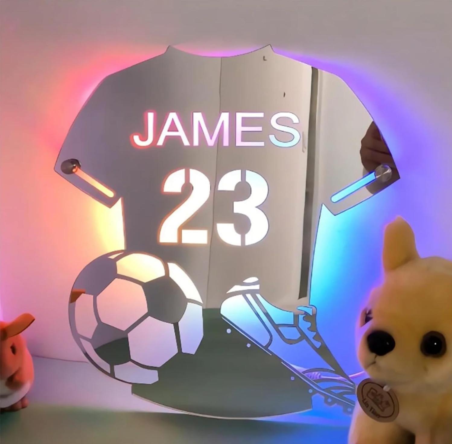 Personalized LED Cool Mirror Lights For Sports fans