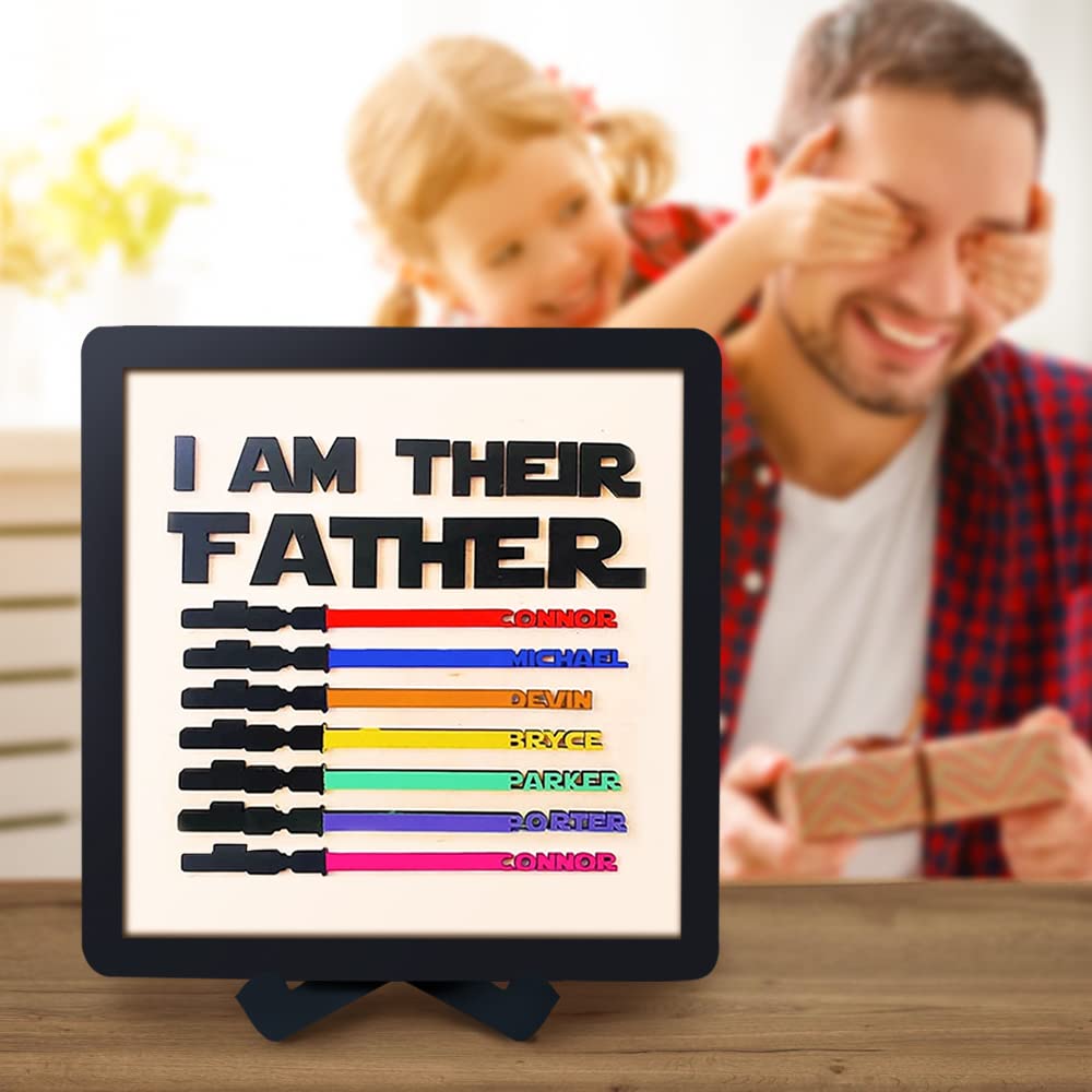 Personalized I Am Their Father Engraved Sign