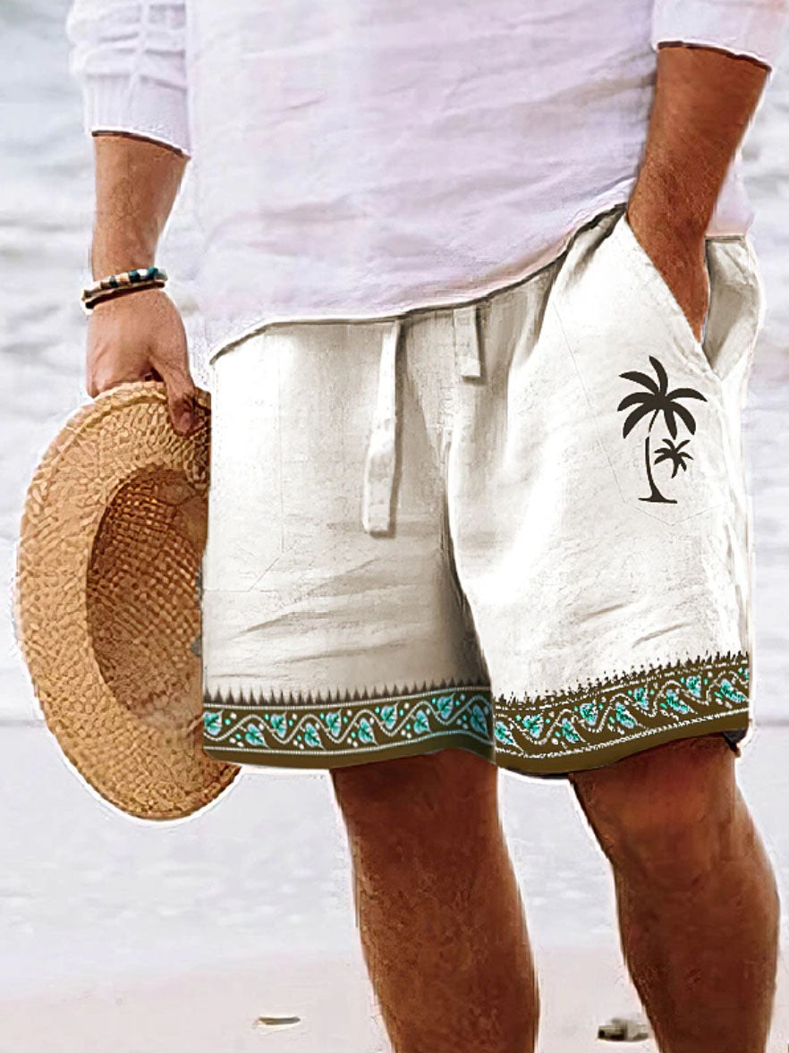 Hawaiian Men's Coconut Print Shorts