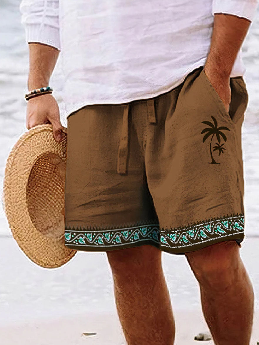 Hawaiian Men's Coconut Print Shorts