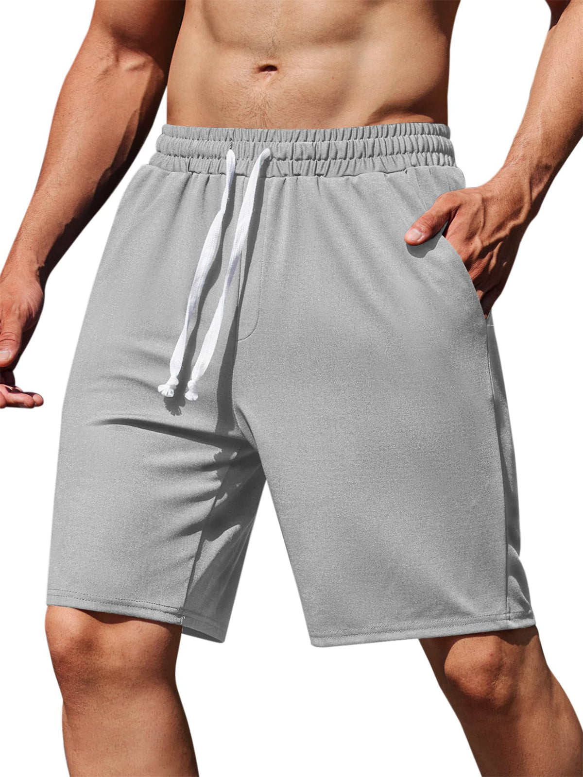 Men's Cotton Pocket Knit Elastic Casual Daily Shorts