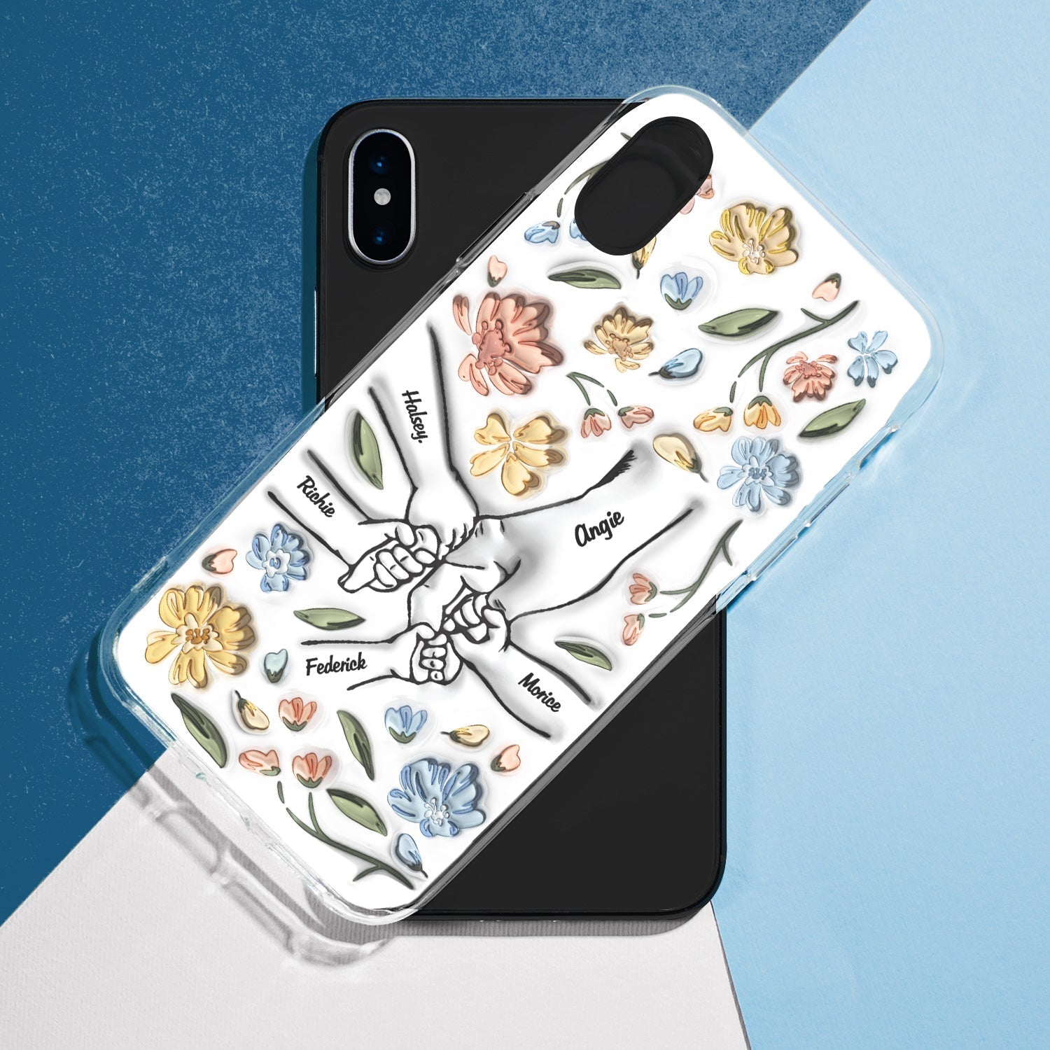 3D Inflated Effect Printed Personalized Clear Phone Case