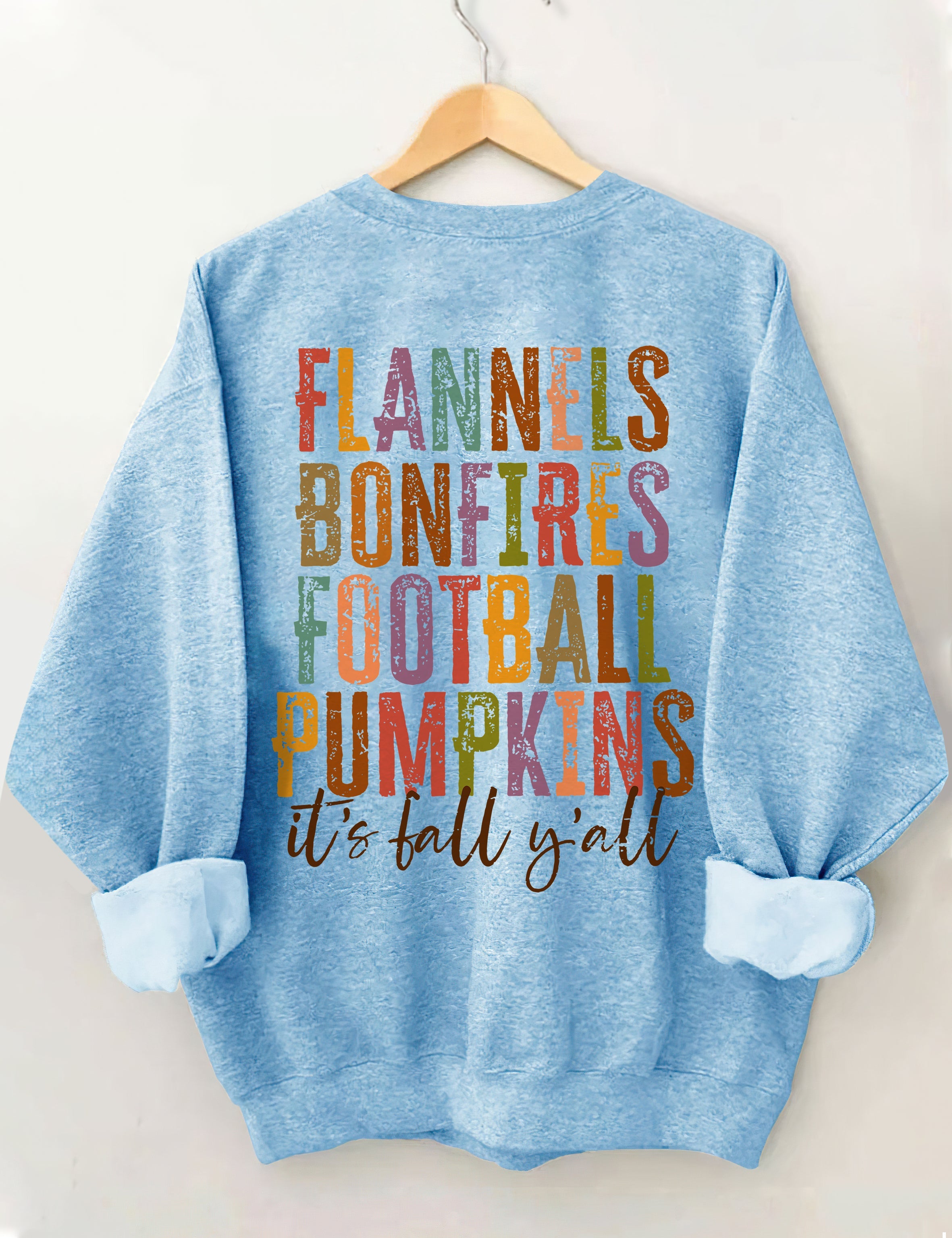 Flannels Bonfires Football Pumpkins Sweatshirt