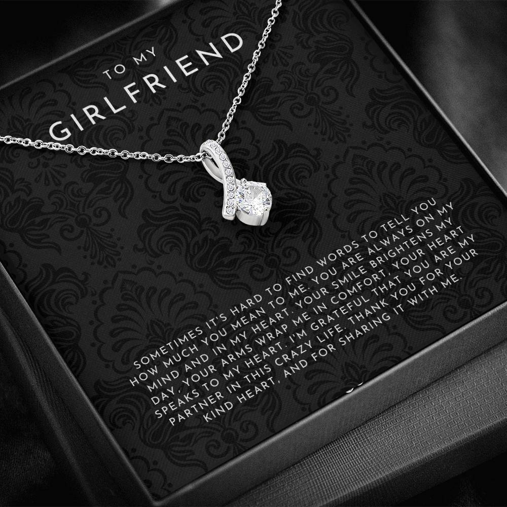 To My Girlfriend Necklace, Girlfriend Gift