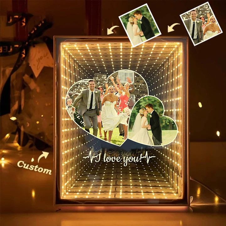 💖Customized Couple Photo Love Corridor Mirror Lamp