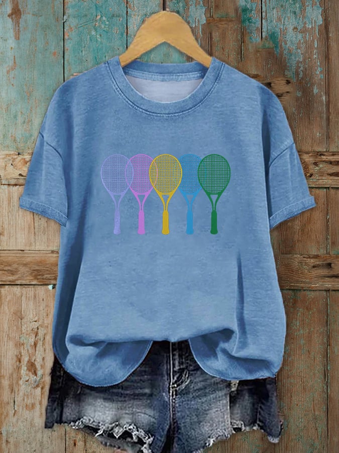 Women's Tennis Lover Printed T-Shirt