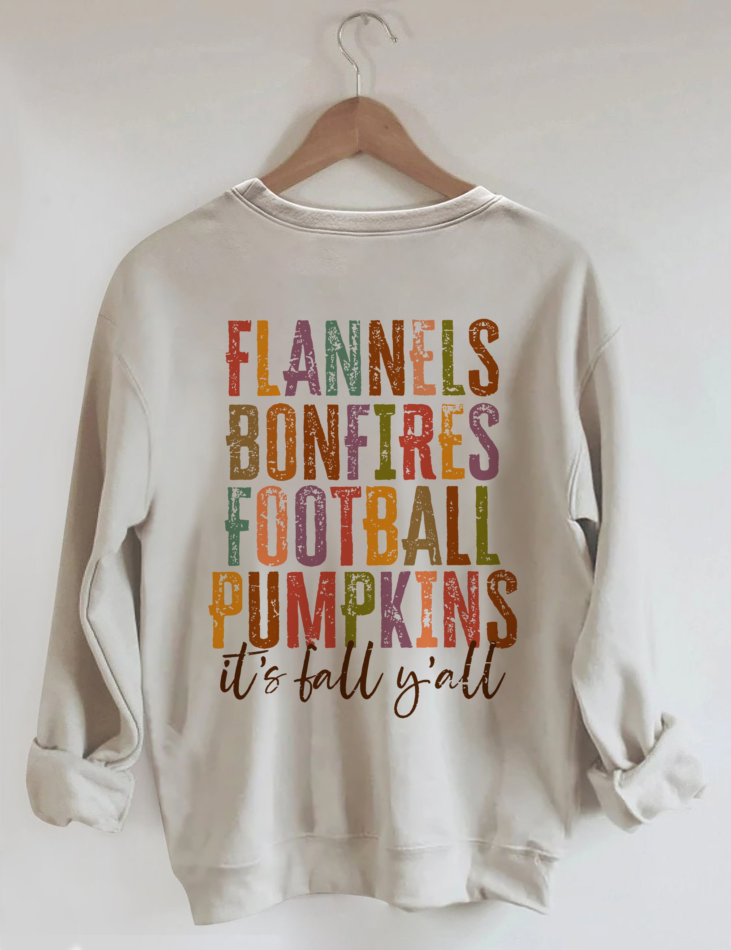 Flannels Bonfires Football Pumpkins Sweatshirt