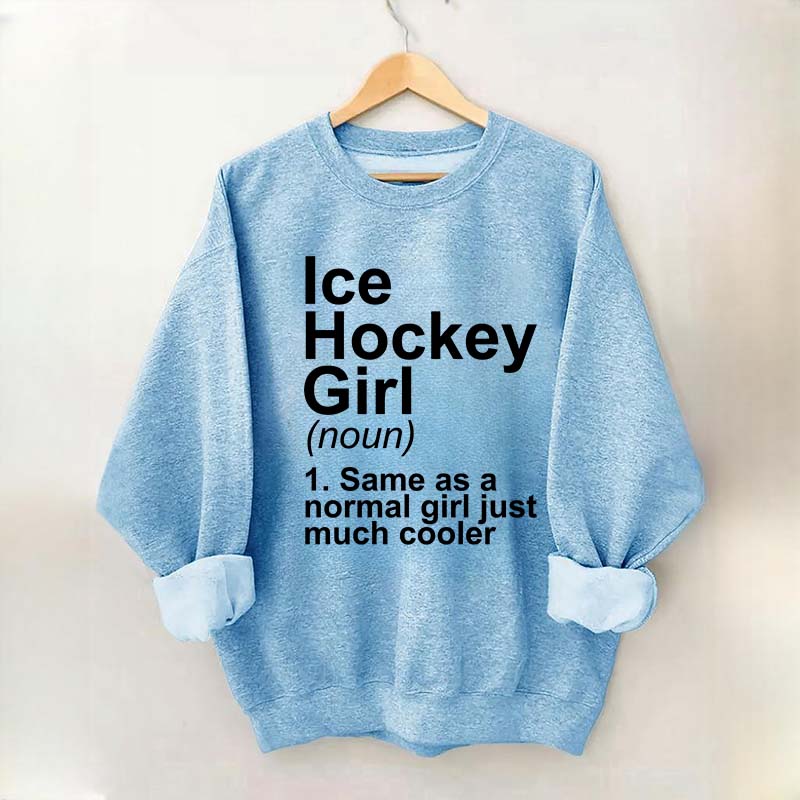 Ice Hockey Girl Sassy Sport Sweatshirt