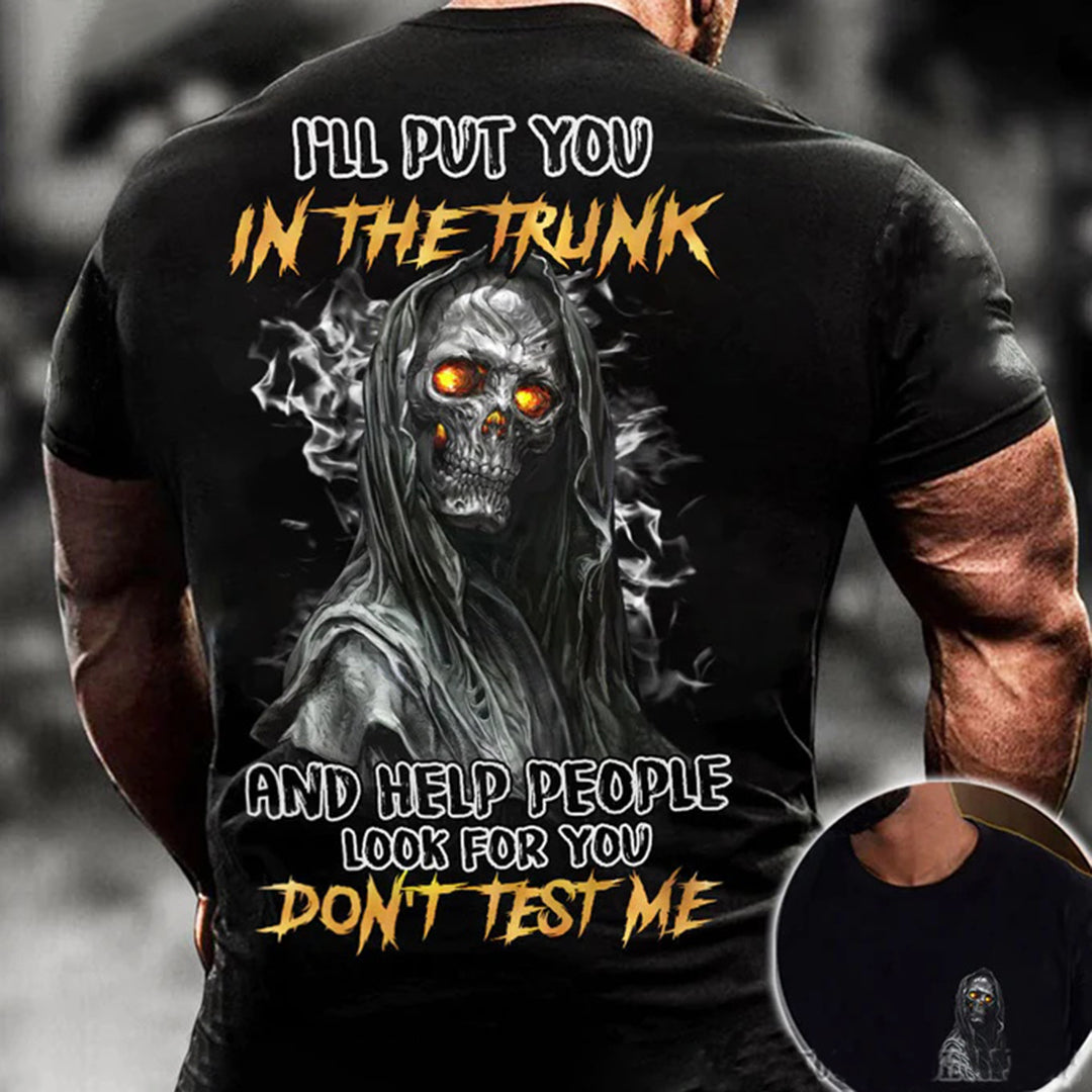 I'll Put You In The Trunk Skull All Over Print Men's Short Sleeve T-Shirt