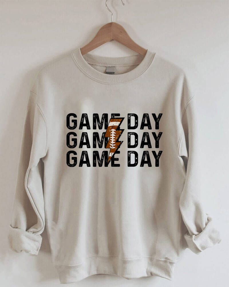 Game Day Football Personalized Number Sweatshirt