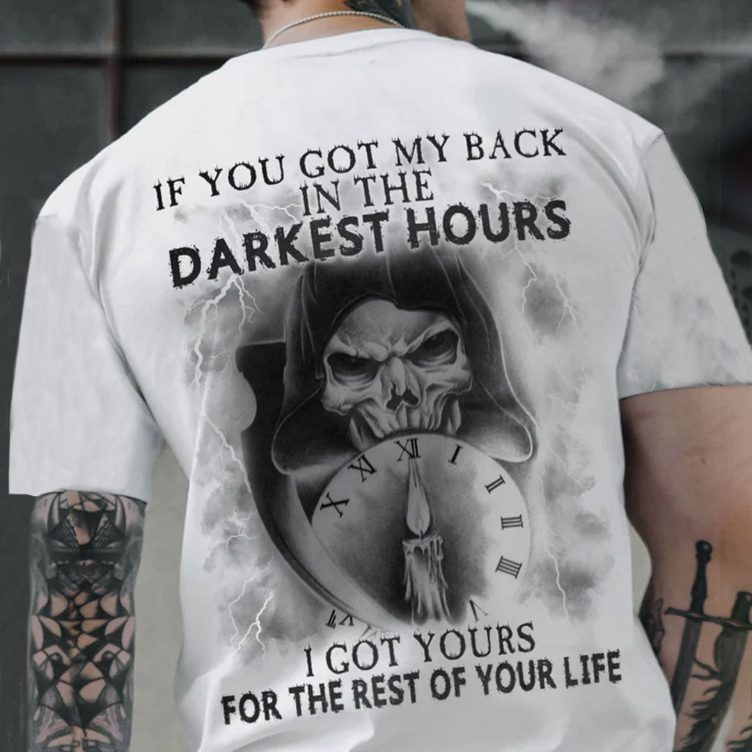 If You Got My Back In The Darkest Hours Print Men's Short Sleeve T-Shirt