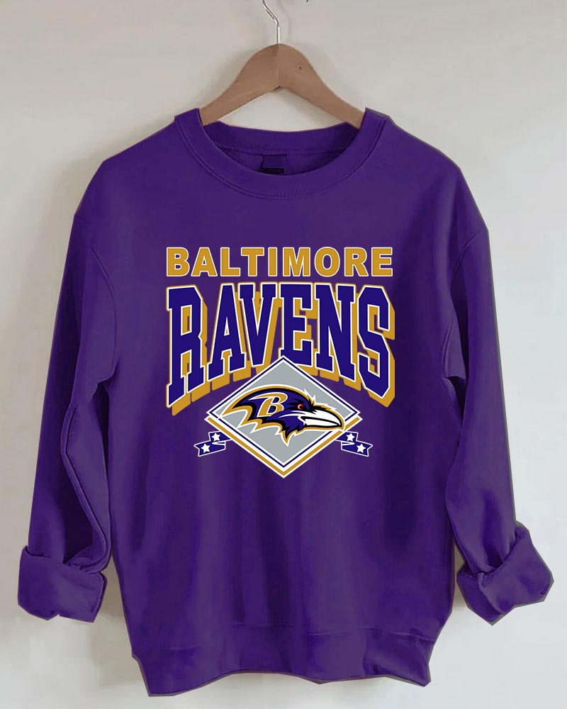 Baltimore Ravens Football Crewneck Sweatshirt