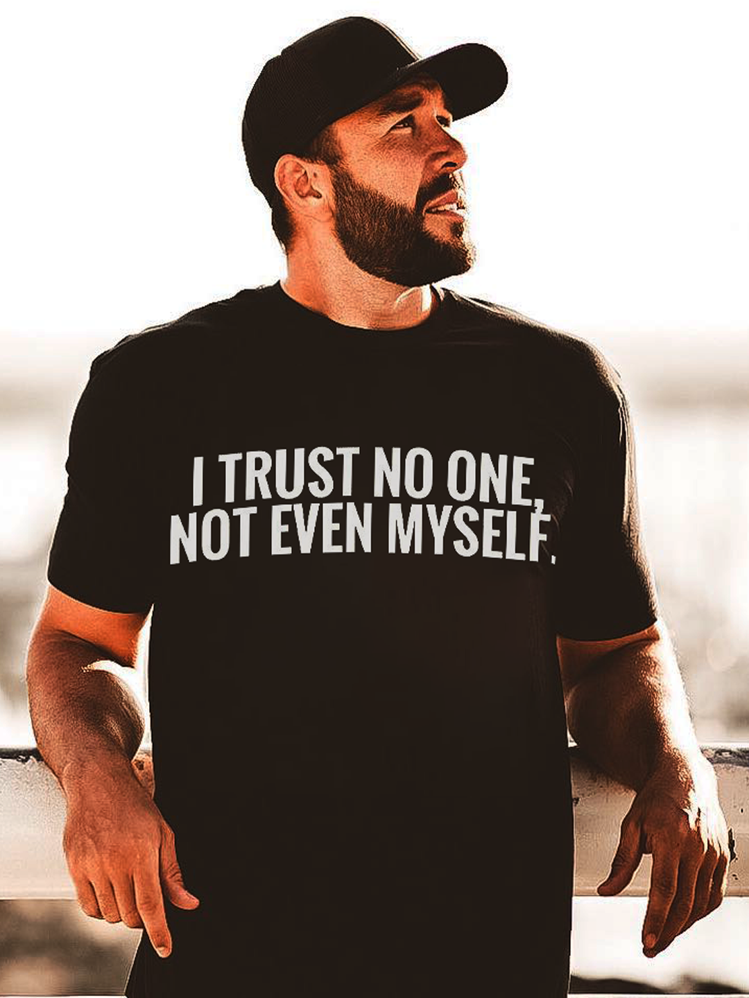 I Trust No One Not Even Myself Printed Men's Casual T-shirt