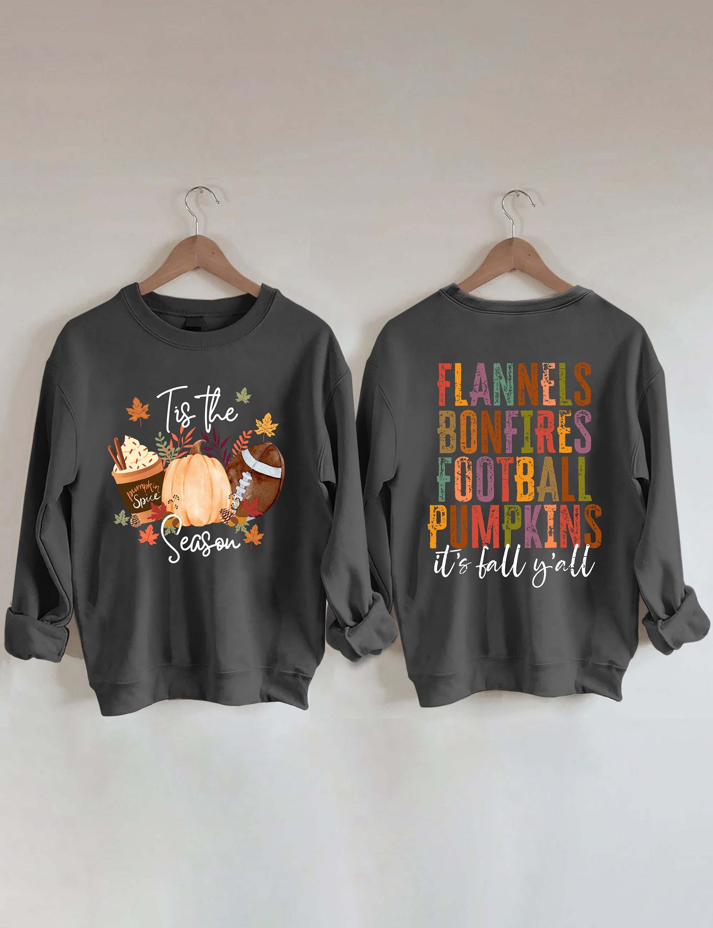 Flannels Bonfires Football Pumpkins Sweatshirt