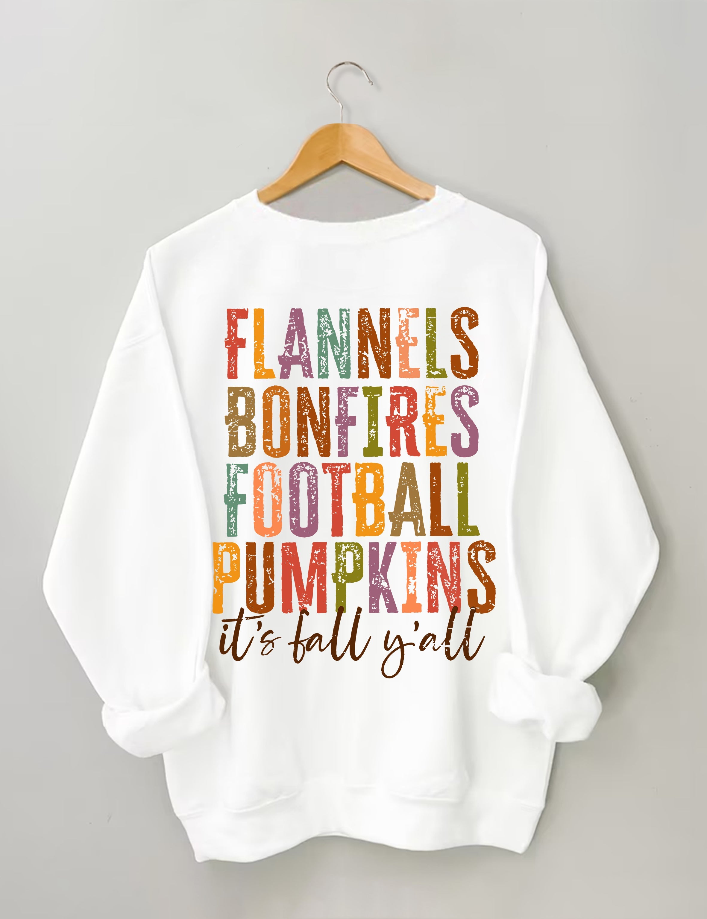 Flannels Bonfires Football Pumpkins Sweatshirt