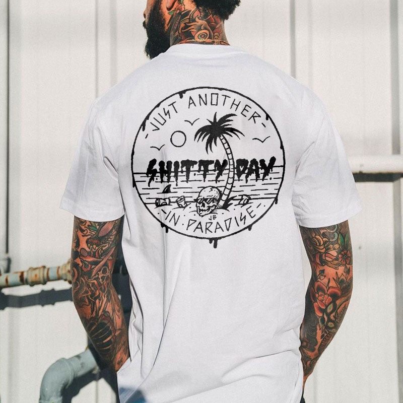 Shitty Day Printed Casual Men's T-shirt