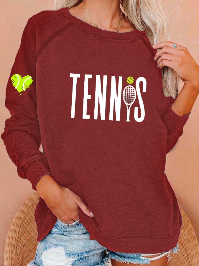 Women's Clothing Tennis Lovers Casual Sweaters