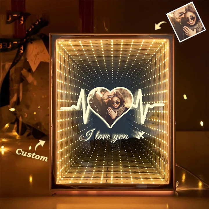 💖Customized Couple Photo Love Corridor Mirror Lamp