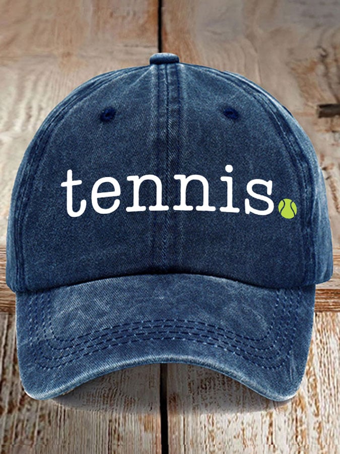 Women's Retro Tennis Print Baseball Cap